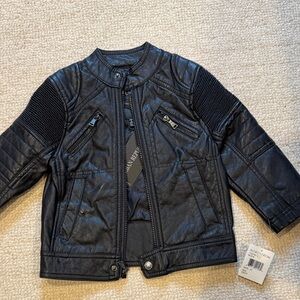 Urban Republic Black Leather Moto Kids Jacket